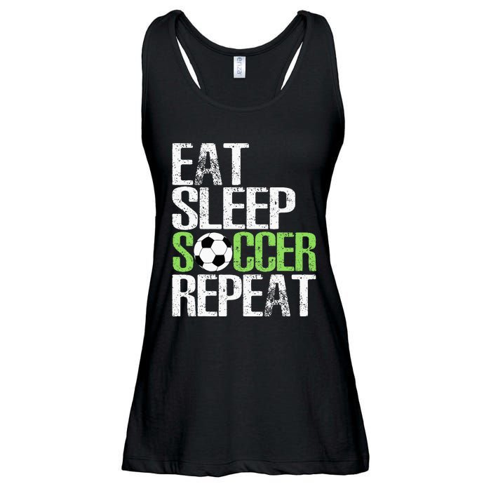 Eat Sleep Soccer Repeat Cool Sport Player Gift Ladies Essential Flowy Tank