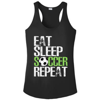 Eat Sleep Soccer Repeat Cool Sport Player Gift Ladies PosiCharge Competitor Racerback Tank