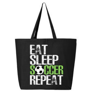 Eat Sleep Soccer Repeat Cool Sport Player Gift 25L Jumbo Tote