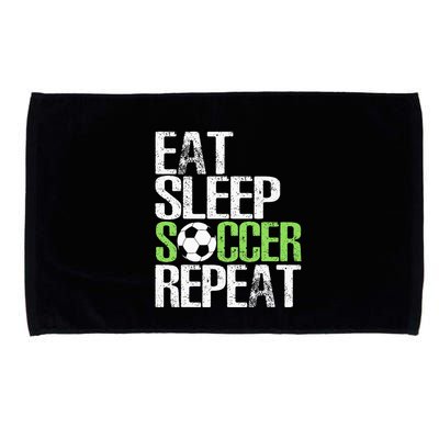 Eat Sleep Soccer Repeat Cool Sport Player Gift Microfiber Hand Towel