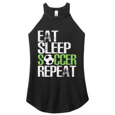 Eat Sleep Soccer Repeat Cool Sport Player Gift Women's Perfect Tri Rocker Tank