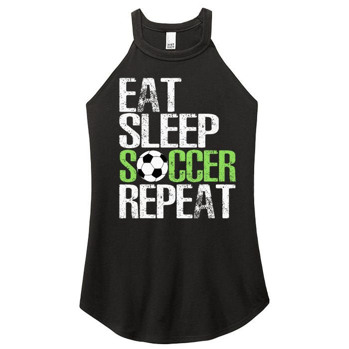 Eat Sleep Soccer Repeat Cool Sport Player Gift Women's Perfect Tri Rocker Tank