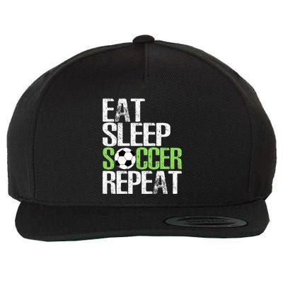 Eat Sleep Soccer Repeat Cool Sport Player Gift Wool Snapback Cap