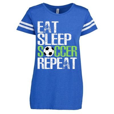 Eat Sleep Soccer Repeat Cool Sport Player Gift Enza Ladies Jersey Football T-Shirt