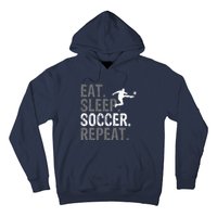 Eat Sleep Soccer Repeat vintage Soccer players Hoodie