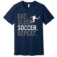 Eat Sleep Soccer Repeat vintage Soccer players Premium T-Shirt