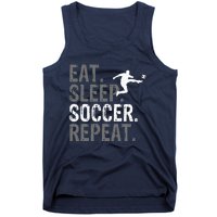 Eat Sleep Soccer Repeat vintage Soccer players Tank Top