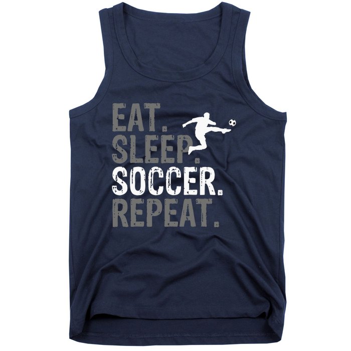 Eat Sleep Soccer Repeat vintage Soccer players Tank Top