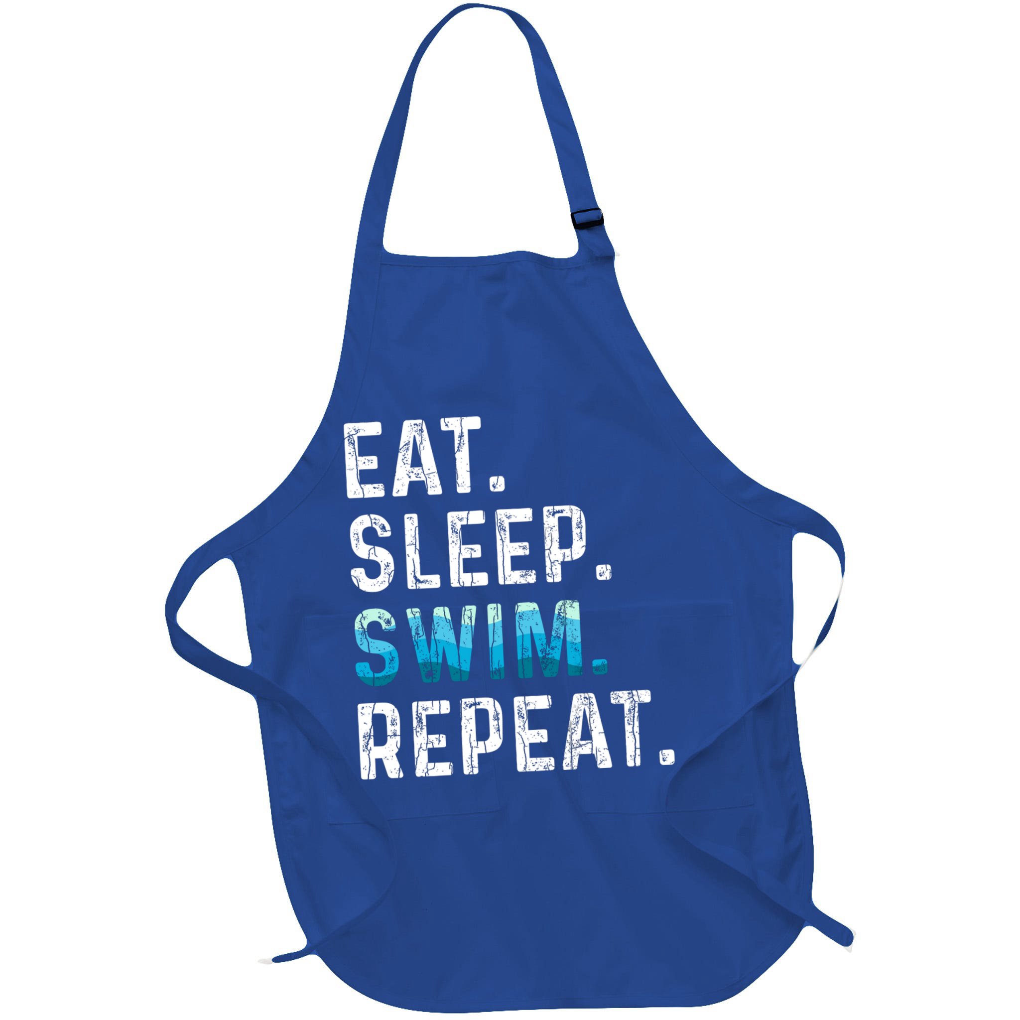 Eat Sleep Swim Repeat Funny Swimmer Swimming Player Graphic Gift Apron