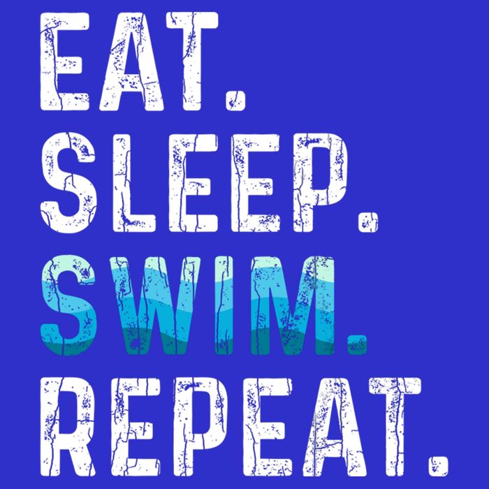 Eat Sleep Swim Repeat Funny Swimmer Swimming Player Graphic Gift Visor