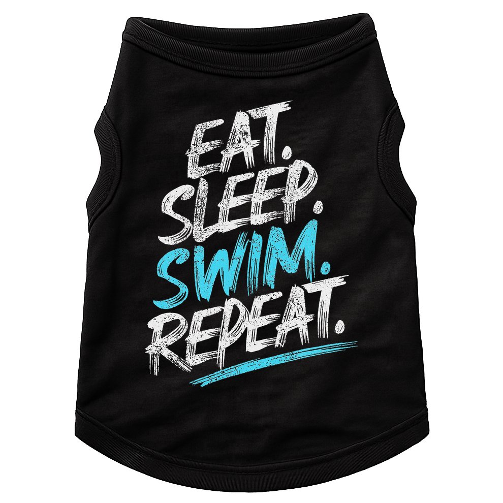 Eat Sleep Swim Repeat Swimming Doggie Tank