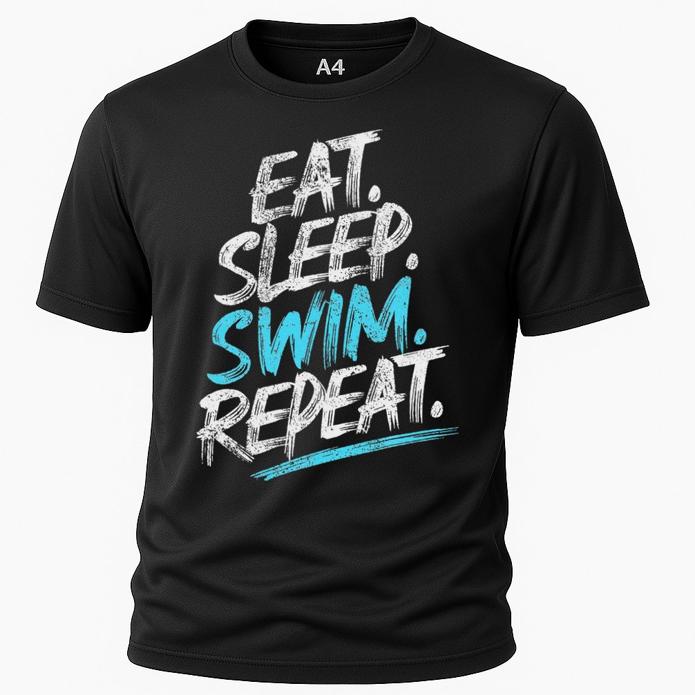 Eat Sleep Swim Repeat Swimming Performance Shirt