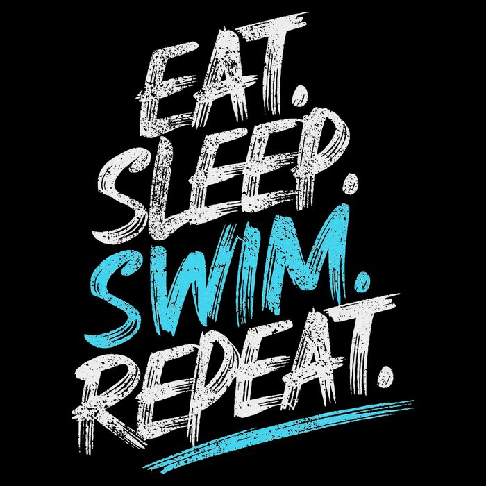 Eat Sleep Swim Repeat Swimming Cooling Performance Crew T-Shirt