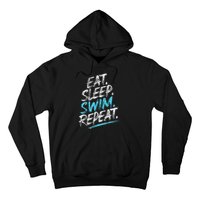 Eat Sleep Swim Repeat Swimming Hoodie