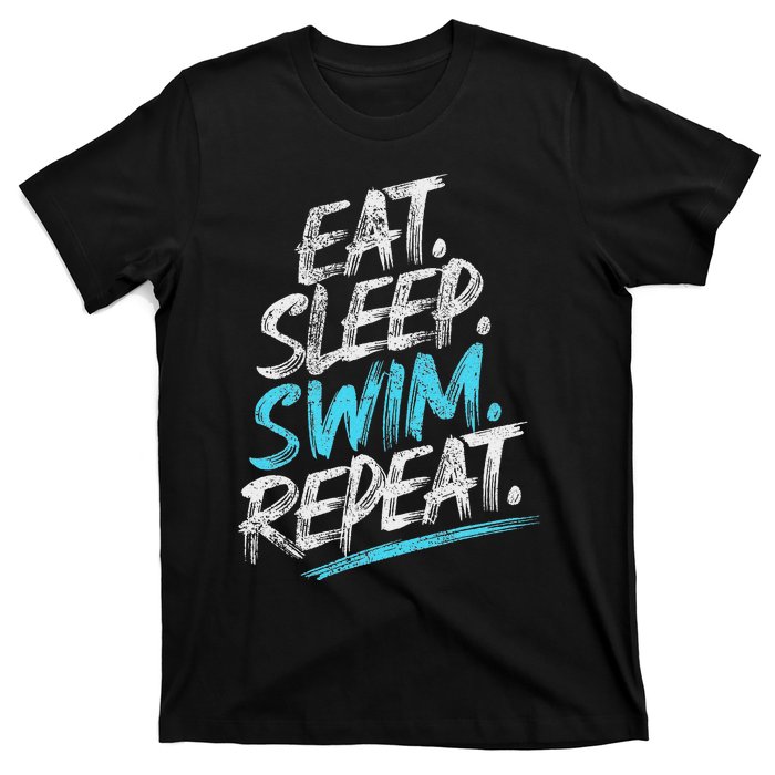 Eat Sleep Swim Repeat Swimming T-Shirt