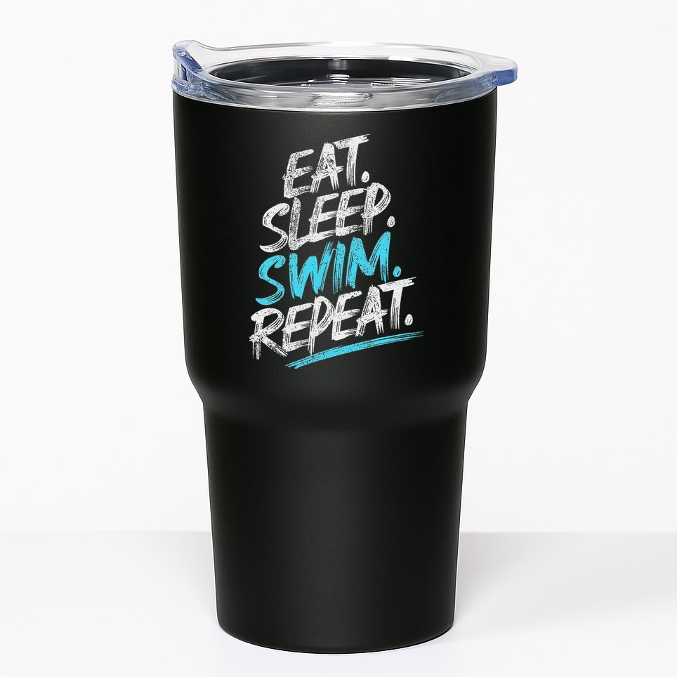 Eat Sleep Swim Repeat Swimming Tumbler