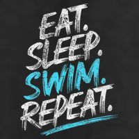 Eat Sleep Swim Repeat Swimming 25L Jumbo Tote
