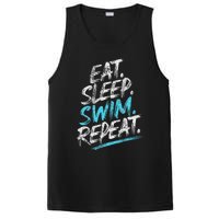 Eat Sleep Swim Repeat Swimming PosiCharge Competitor Tank