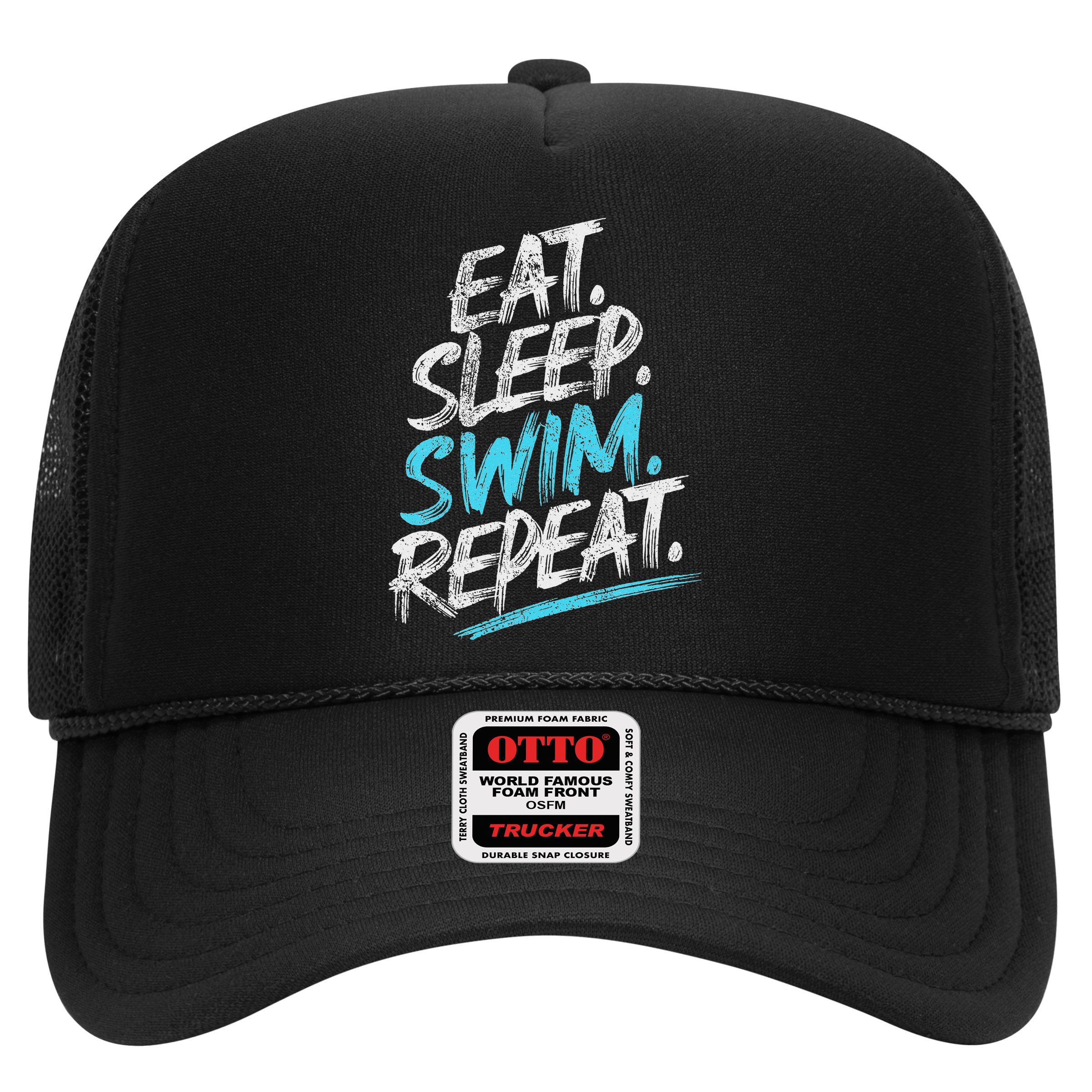 Eat Sleep Swim Repeat Swimming Hat