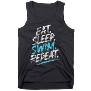 Eat Sleep Swim Repeat Swimming Tank Top