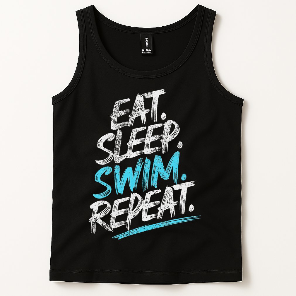Eat Sleep Swim Repeat Swimming Tank Top