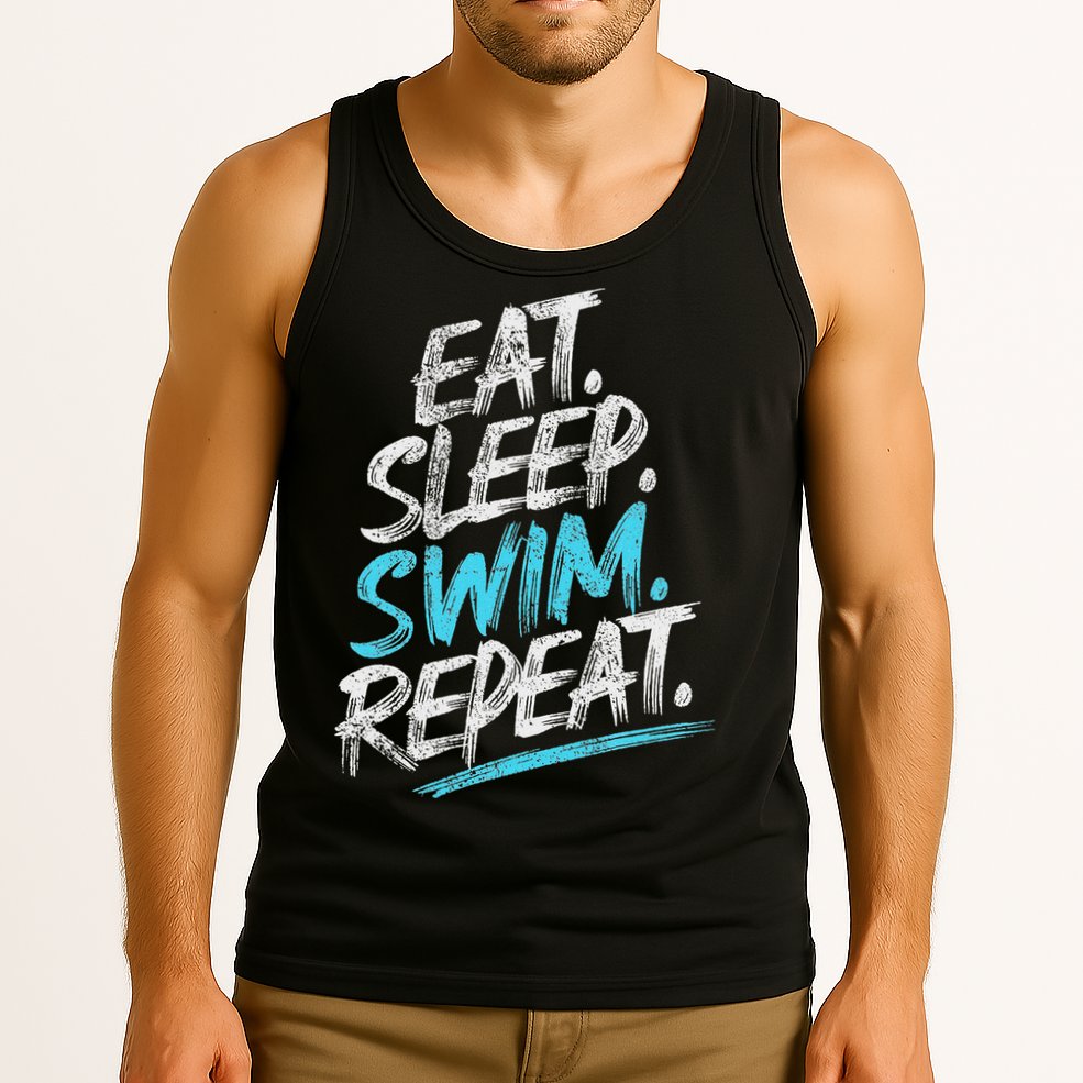 Eat Sleep Swim Repeat Swimming Tank Top