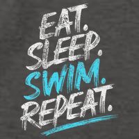 Eat Sleep Swim Repeat Swimming Vector Backpack