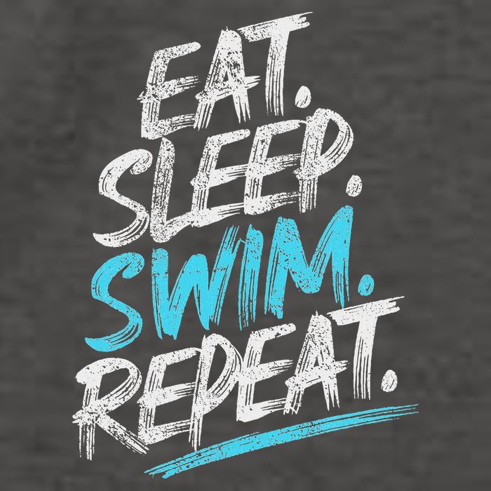 Eat Sleep Swim Repeat Swimming Vector Backpack