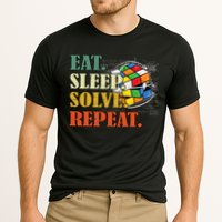 Eat Sleep Solve Repeat Math Speed Cubing Puzzle Lover Cube Cooling Performance Crew T-Shirt
