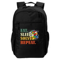 Eat Sleep Solve Repeat Math Speed Cubing Puzzle Lover Cube Daily Commute Backpack