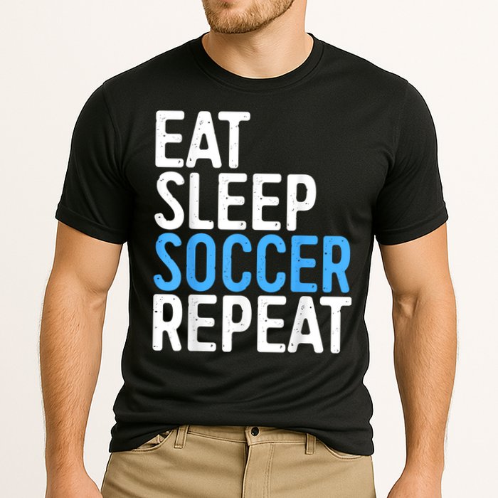 Eat Sleep Soccer Repeat Cooling Performance Crew T-Shirt