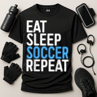 Eat Sleep Soccer Repeat Cooling Performance Crew T-Shirt