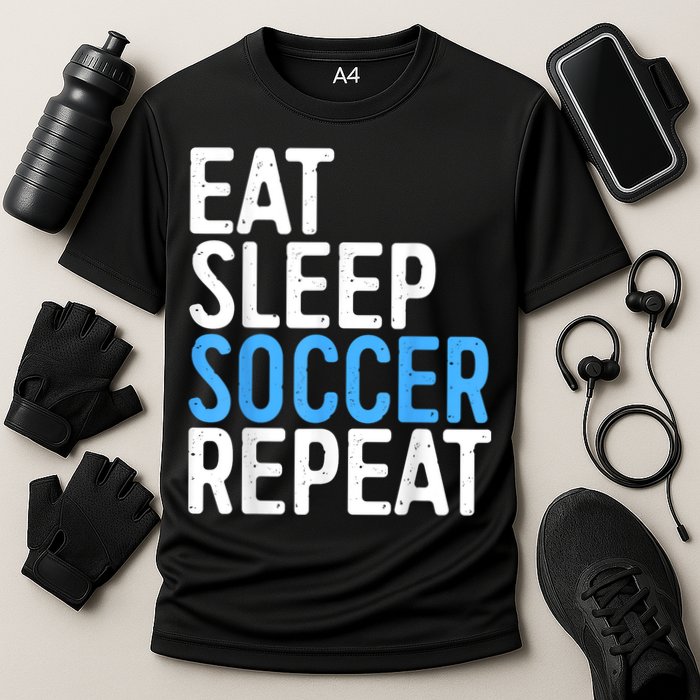 Eat Sleep Soccer Repeat Cooling Performance Crew T-Shirt