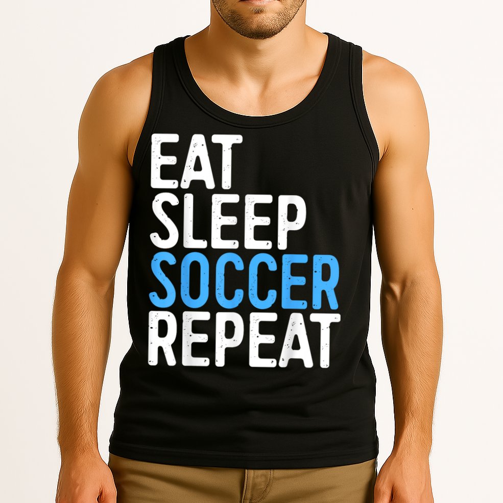 Eat Sleep Soccer Repeat Tank Top