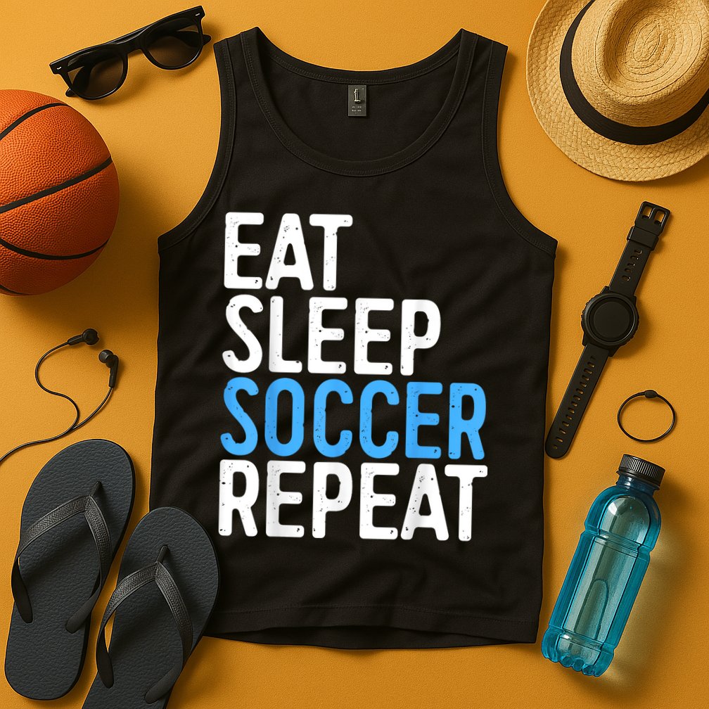 Eat Sleep Soccer Repeat Tank Top