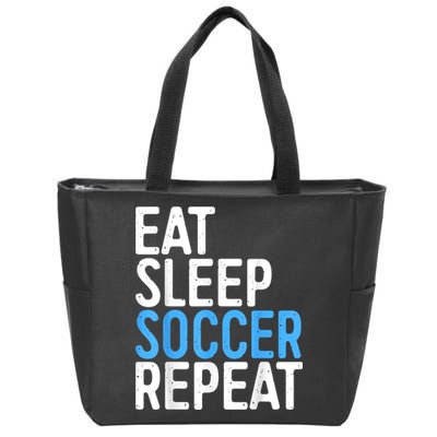 Eat Sleep Soccer Repeat Zip Tote Bag