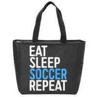 Eat Sleep Soccer Repeat Zip Tote Bag