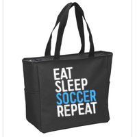 Eat Sleep Soccer Repeat Zip Tote Bag