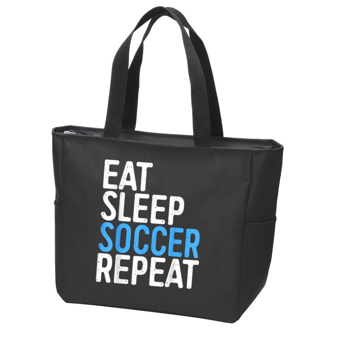 Eat Sleep Soccer Repeat Zip Tote Bag