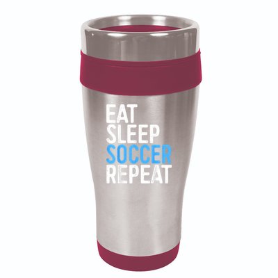 Eat Sleep Soccer Repeat 16oz Travel Tumbler