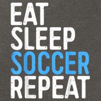 Eat Sleep Soccer Repeat Cotton Canvas Backpack