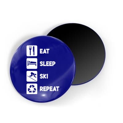 Eat Sleep Ski Repeat Snow Skiing Colorado Mountain Skier Tee Cool Gift Magnet