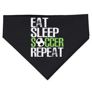 Eat Sleep Soccer Repeat Shirts Cool Sport Player Gift USA-Made Doggie Bandana