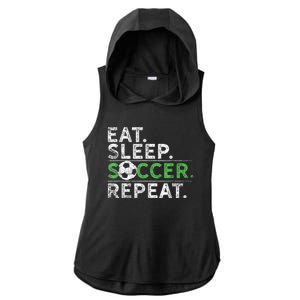 Eat Sleep Soccer Repeat Shirts Soccer Player Coach Boy Ladies PosiCharge Tri-Blend Wicking Draft Hoodie Tank