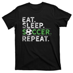 Eat Sleep Soccer Repeat Shirts Soccer Player Coach Boy T-Shirt