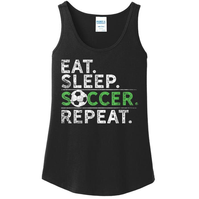 Eat Sleep Soccer Repeat Shirts Soccer Player Coach Boy Ladies Essential Tank