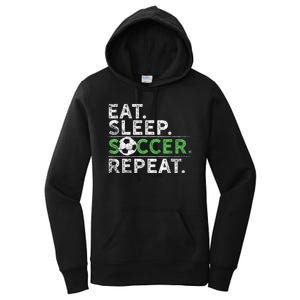 Eat Sleep Soccer Repeat Shirts Soccer Player Coach Boy Women's Pullover Hoodie