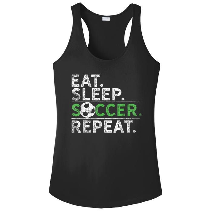 Eat Sleep Soccer Repeat Shirts Soccer Player Coach Boy Ladies PosiCharge Competitor Racerback Tank