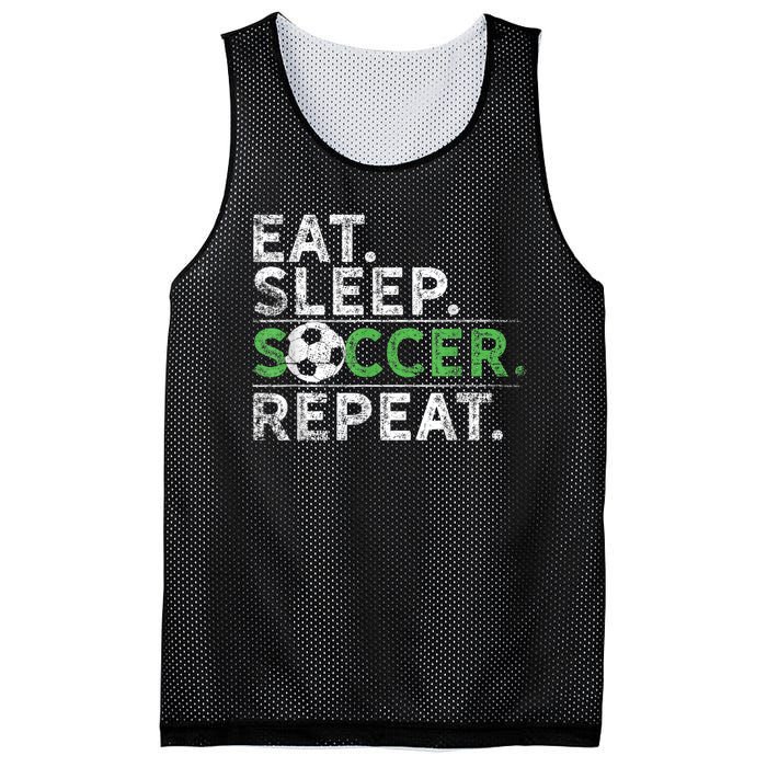 Eat Sleep Soccer Repeat Shirts Soccer Player Coach Boy Mesh Reversible Basketball Jersey Tank