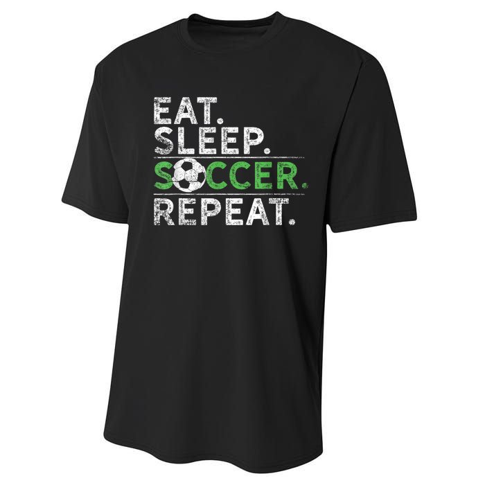 Eat Sleep Soccer Repeat Shirts Soccer Player Coach Boy Performance Sprint T-Shirt